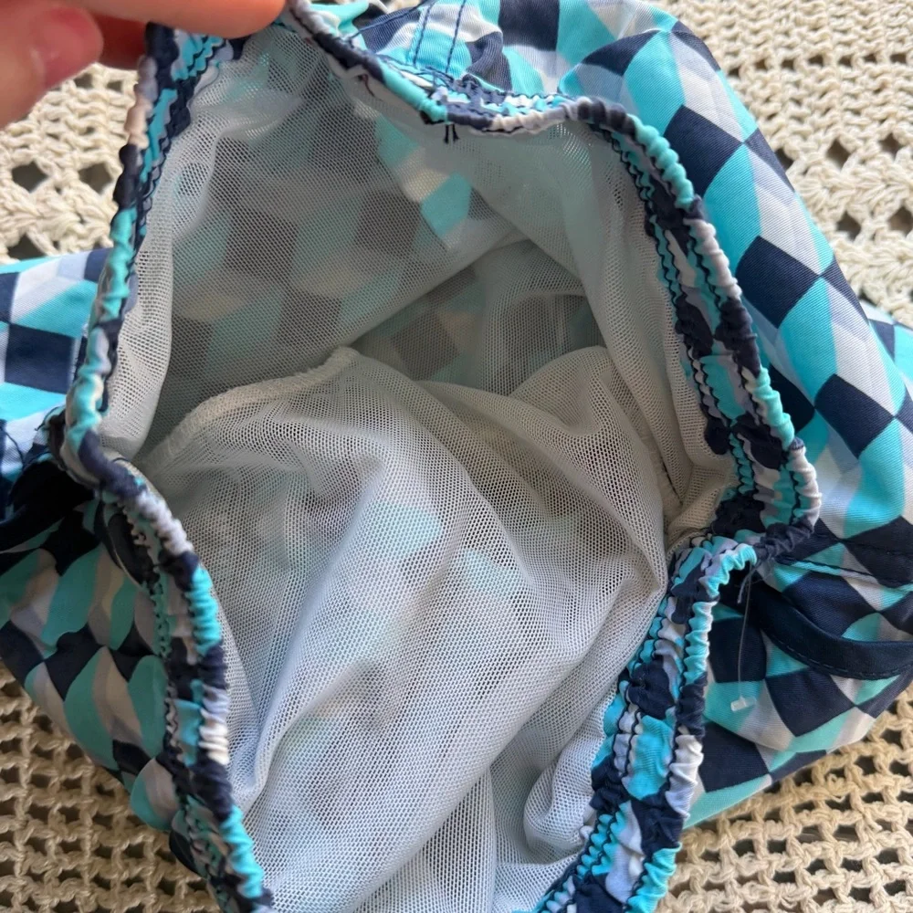 Jr. Swim Bathing Suit Trunks Shorts Blue Pattern Boys Toddler Size  4